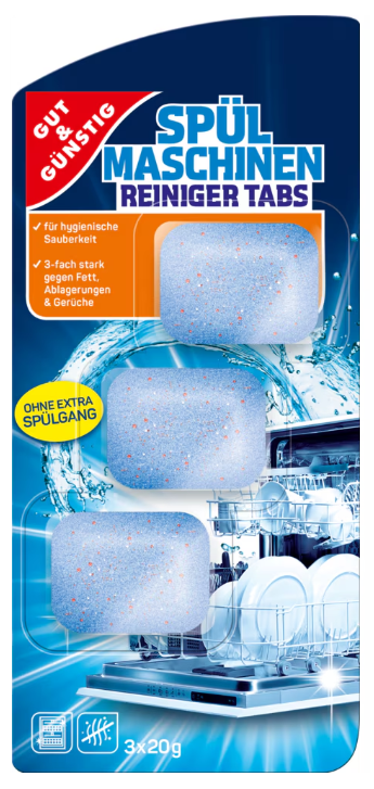 G&G Tabletki do Czyszczenia Zmywarki 3 x 20 g
