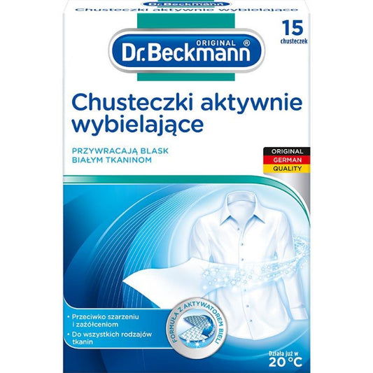 Dr. Beckmann Active-White Chusteczki Wybielające do Prania15 szt.