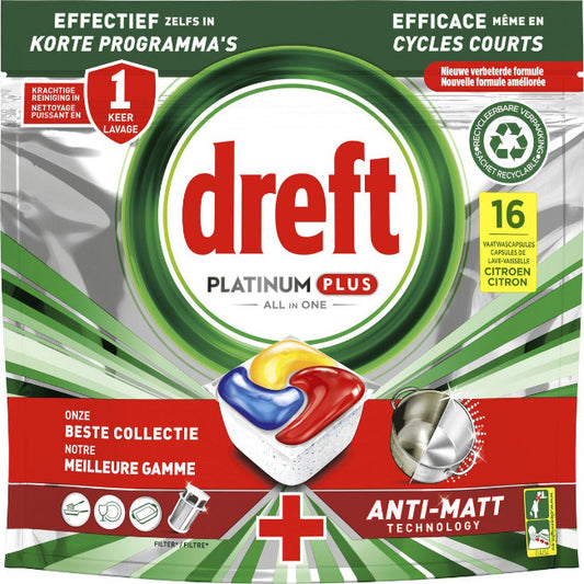 Dreft Platinum Plus all in one Kapsułki do Zmywarki 30 szt.